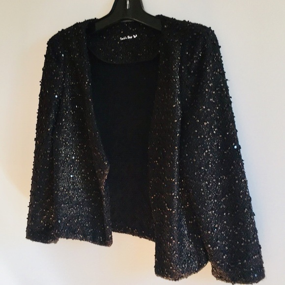New Double Zero Black Blazer with Sequins - Picture 5 of 7